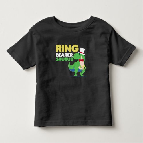 Boys Ring Bearer Dinosaur Rex Wedding Party Toddler T_shirt