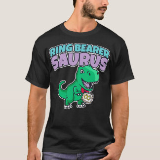 Boys Ring Bearer Dinosaur Wedding Party T-Shirt