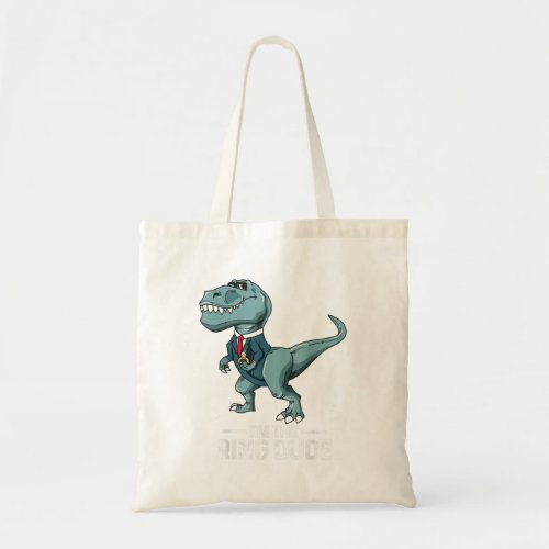 Boys Ring Bearer T_Rex Dinosaur Wedding Party Outf Tote Bag