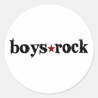 Boys Rock Classic Round Sticker