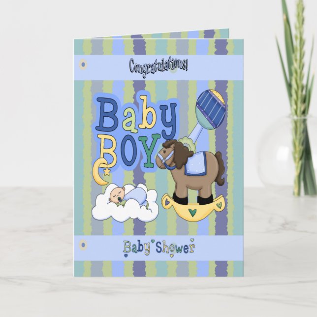 Boys Rocking Horse Card (Front)