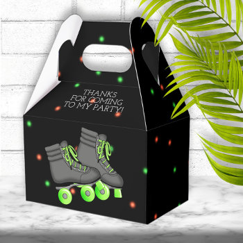 Boy's Roller Skate Birthday Party Favor Boxes by reflections06 at Zazzle