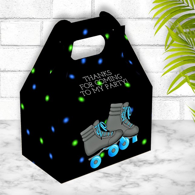 Boy's Roller Skate Birthday Party Favor Boxes (Creator Uploaded)