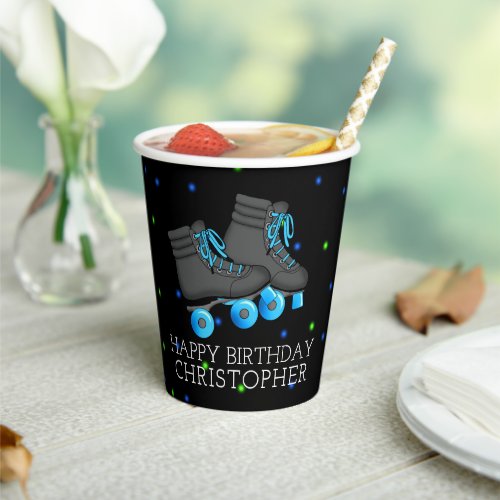 Boys Roller Skate Birthday Party Paper Cups