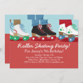 Boys Roller Skating Party Invitations (Front/Back)