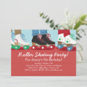 Boys Roller Skating Party Invitations (Standing Front)