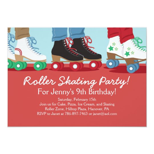 Boys Roller Skating Party Invitations Zazzle Com