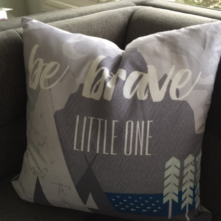 Boy's Room Be Brave Little One Throw Pillow