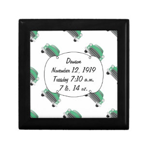 Boys Room Classic Car Gifts Sweet Green Retro Car Keepsake Box
