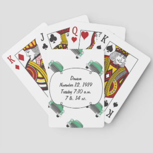 Boys Room Classic Car Gifts Sweet Green Retro Car Poker Cards