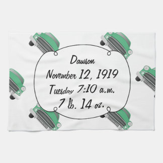 Boys Room Classic Car Gifts Sweet Green Retro Car Towel