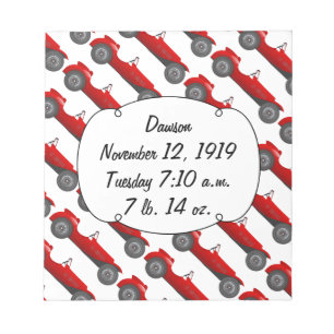 Boys Room Classic Car Gifts Sweet red Retro Car Notepad