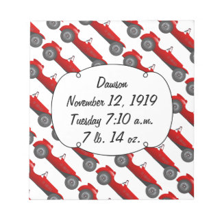 Boys Room Classic Car Gifts Sweet red Retro Car Notepad