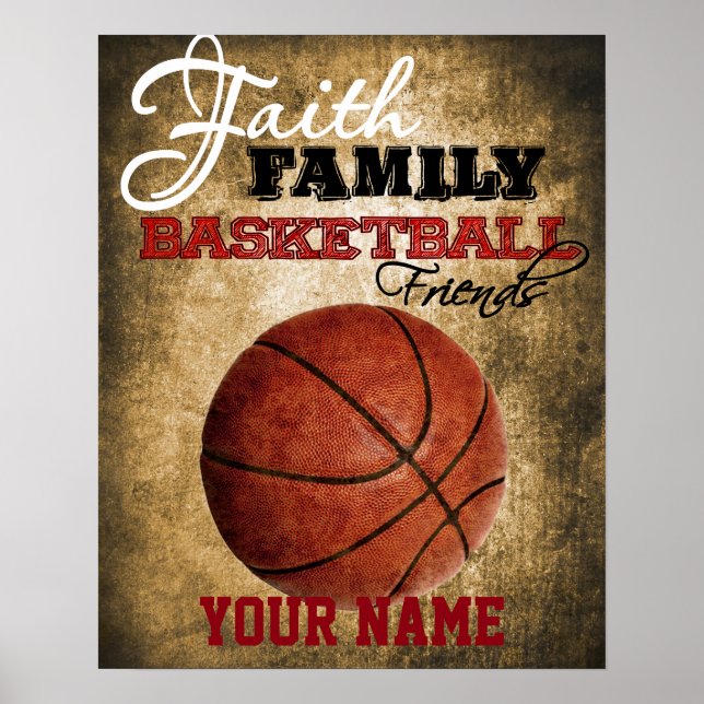 Boys Room Decor Basketball Personalized (Front)