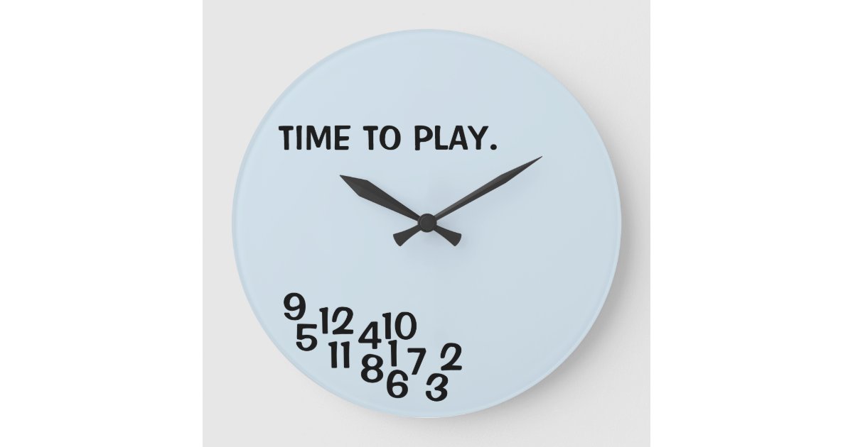 Boy's Room Joke Clocks Jumbled Numbers Joke Clock Zazzle