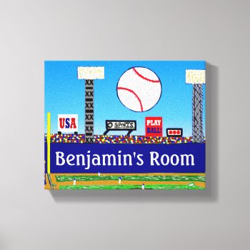 Boy's Room Personalized Baseball Art Print by kidssportsfunstuff at Zazzle