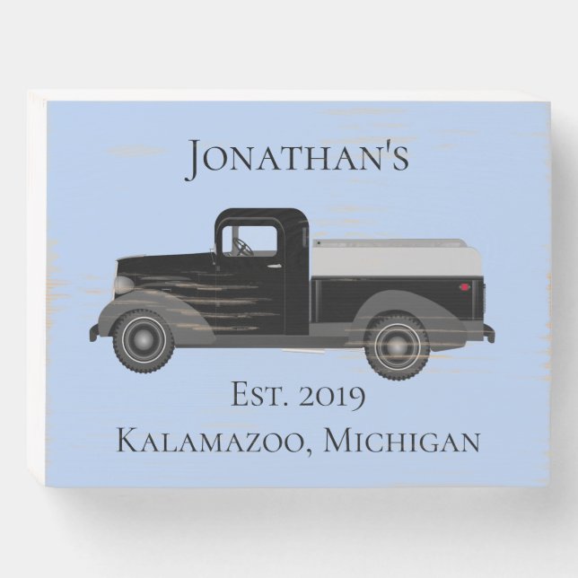 Boy's Room Sign Truck (Front Horizontal)
