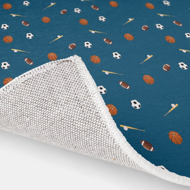 Boy's Room Sports Theme Area Rug HAMbyWG (Indoor)