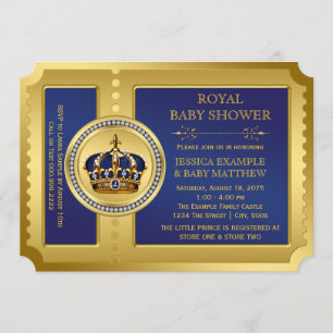 Boys Royal Baby Shower Invitation