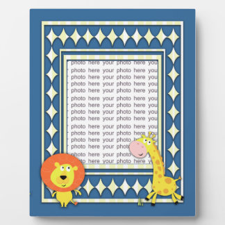 Boys Safari Animal Custom Photo Plaque