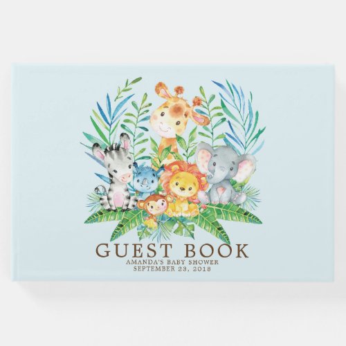 Boys Safari Jungle Baby Shower Guest Book