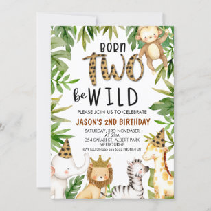 In Two The Wild Birthday Invitations & Invitation Templates | Zazzle