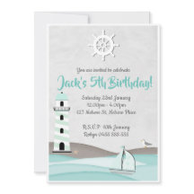 Boys Sail Invitation Boat Birthday party invite!