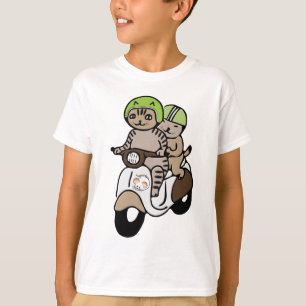 BOYS SCOOTER BIKE CAT T-SHIRTS