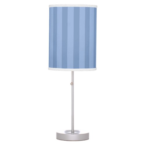 Boys Simple Blue Vertical Stripe Pattern Table Lamp