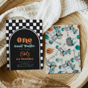 Boy's Skateboarding Birthday Invitation