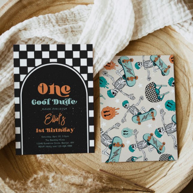 Boy's Skateboarding Birthday Invitation (Creator Uploaded)