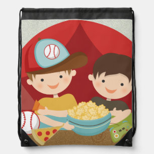 Boys Sleepover Drawstring Backpack Bag
