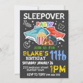 Boys Sleepover Invitation - SLEEPOVER BIRTHDAY (Front)