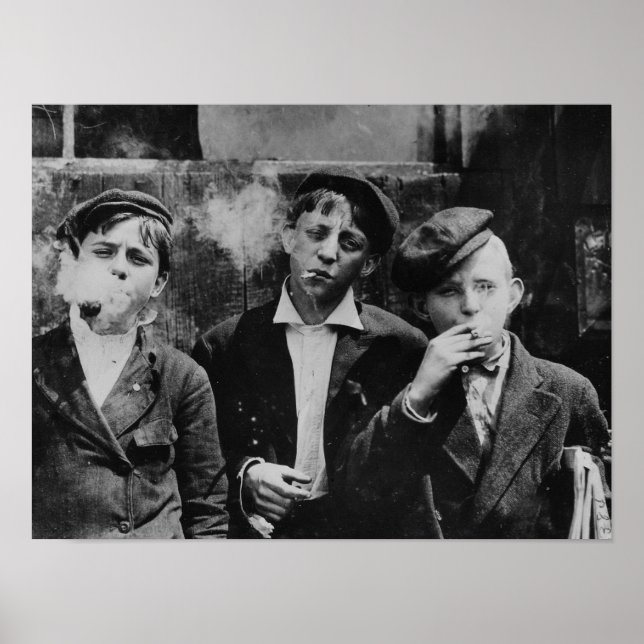 Boys Smoking Cigarets Poster (Front)