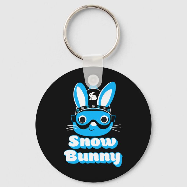 Boys Snow Bunny Skiing Snowboarding Beginner Men S Keychain (Front)