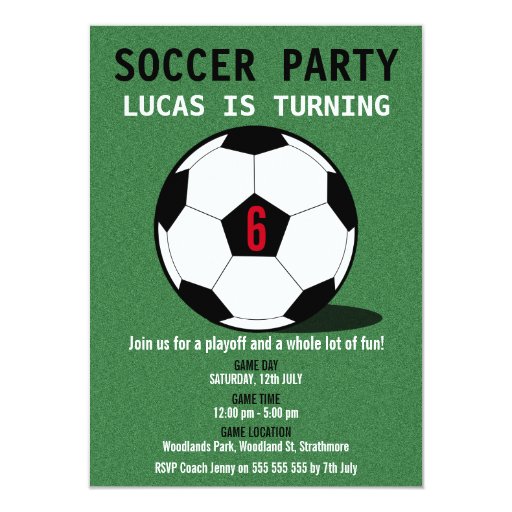 Soccer Ball Invitations 9