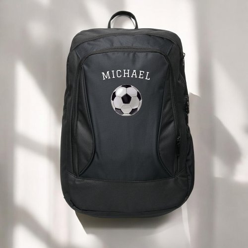 Boys Soccer Ball Kids Sports School Port Authority Backpack