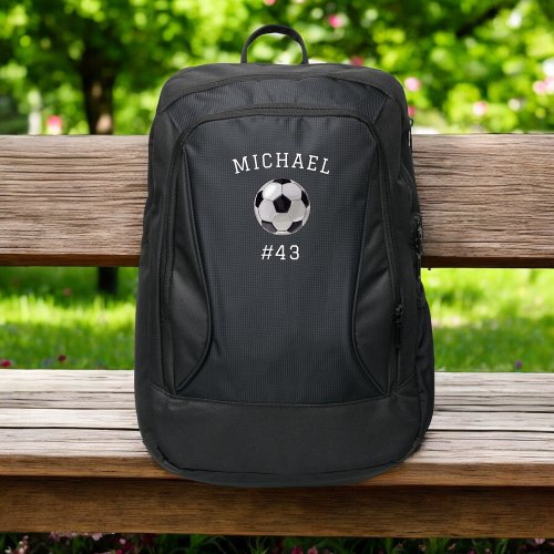 Boys Soccer Ball Kids Sports School Port Authority Backpack