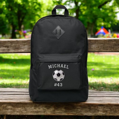 Boys Soccer Ball Kids Sports School Port Authority Backpack