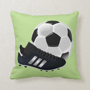 Boys soccer lovers customisable throw pillow