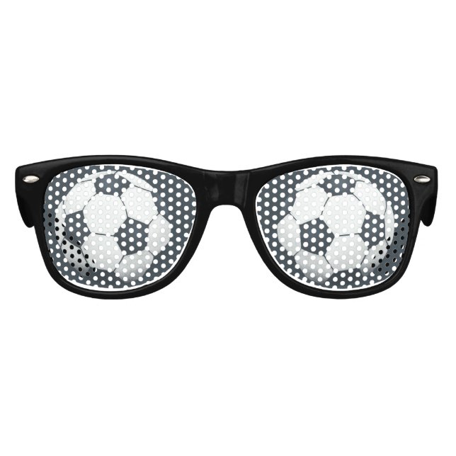 Boys Soccer Modern Blue Sports Kids Birthday Sunglasses (Front)