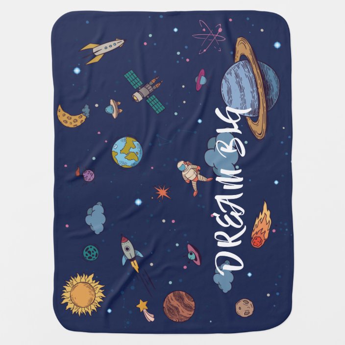 boys / spacecrafts / / outer space baby blanket