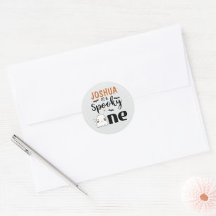 Boy's Spooky One Halloween 1st Birthday Classic Round Sticker