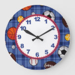 Boys Sports Clock With Numbers at Zazzle