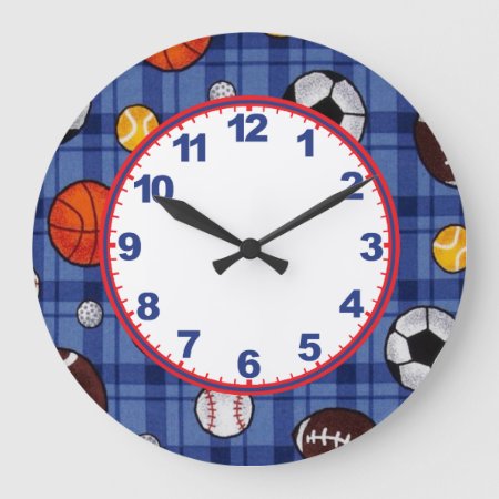 Boys Sports Clock With Numbers