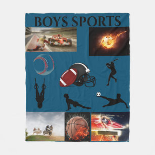 BOYS SPORTS FLEECE BLANKET. BLANKET