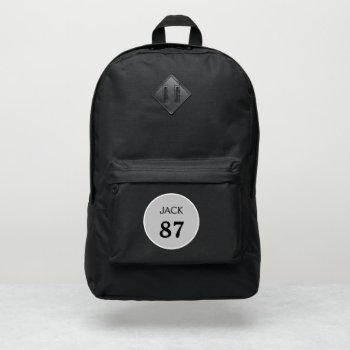 Boys Sports Name Number Custom  Port Authority® Backpack by Trendshop at Zazzle