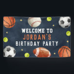 Boys Sports Navy Birthday Welcome Banner<br><div class="desc">Matching Collection in the Little Bayleigh Store!</div>