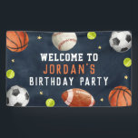 Boys Sports Navy Birthday Welcome Banner<br><div class="desc">Matching Collection in the Little Bayleigh Store!</div>