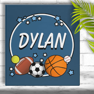 Boy's Sporty Custom Name Binder